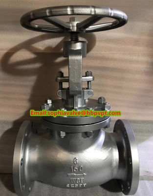 6'' CLASS150 WCB cast steel flanged globe valve with handwheel