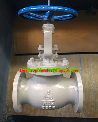 6'' CLASS150 WCB cast steel flanged globe valve with handwheel