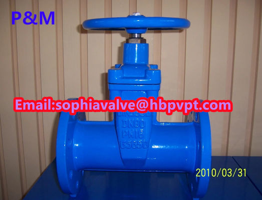 DIN3352 resilient seal cast iron gate valve
