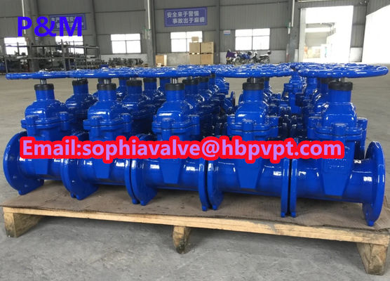 DIN3352 resilient seal cast iron gate valve