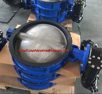 ductile iron DIN butterfly valve with pin