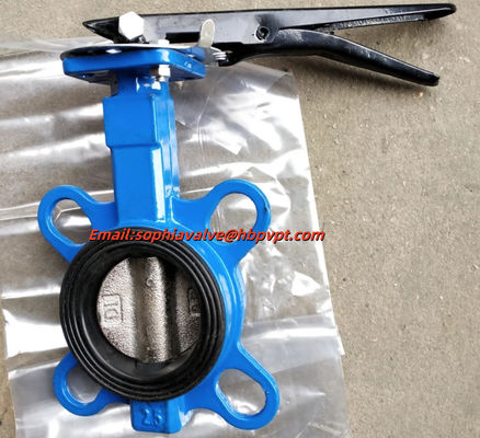ductile iron DIN butterfly valve with pin