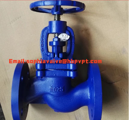 cast iron DIN3356 bellows globe valve with handwheel
