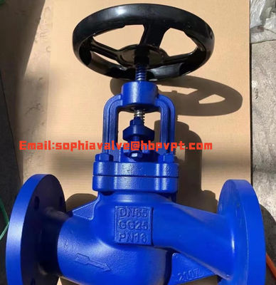 cast iron DIN3356 bellows globe valve with handwheel