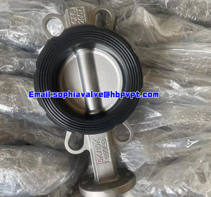 ANSI stainless steel CF8 wafer butterfly valve