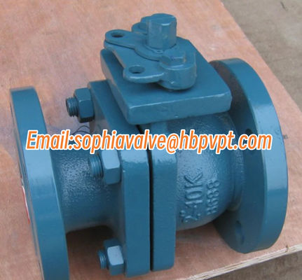10K 2-PC cast iron flanged ball valve