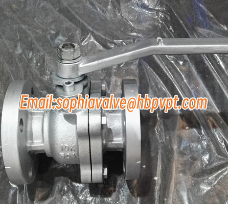 10K 2-PC cast iron flanged ball valve