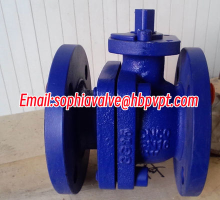 DIN cast iron flanged 2-pc ball valve made in China