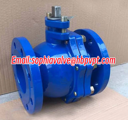 DIN cast iron flanged 2-pc ball valve made in China