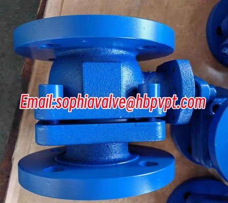 DIN cast iron flanged 2-pc ball valve made in China