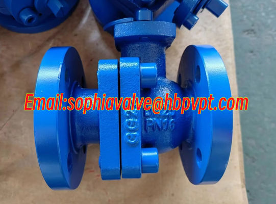 GG25 PN16 2-PC cast iron flanged ball valve