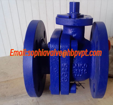 GG25 PN16 2-PC cast iron flanged ball valve