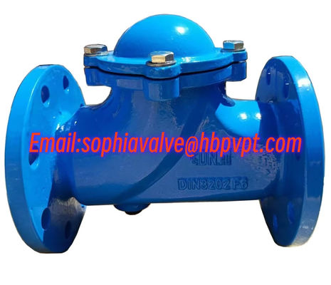 DIN3202 F6 cast iron ball type check valve factory