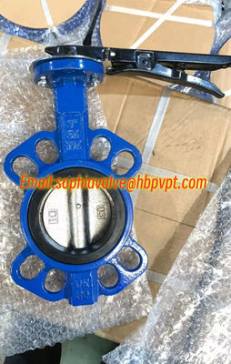 NBR/EPDM resilient seal DIN butterfly valve