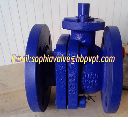 DIN3357 PN16 cast iron 2-pc ball valve