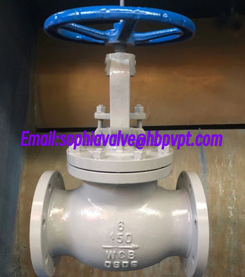 WCB cast steel metal seal globe valve 6'' and  8''