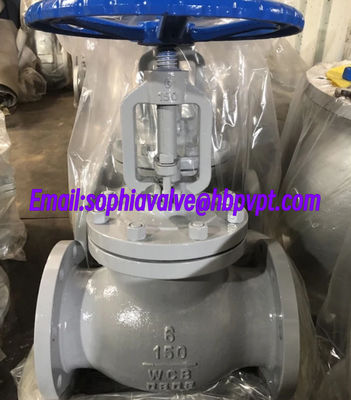 WCB cast steel metal seal globe valve 6'' and  8''