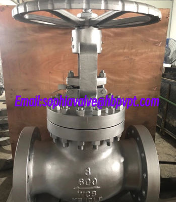 WCB cast steel metal seal globe valve 6'' and  8''