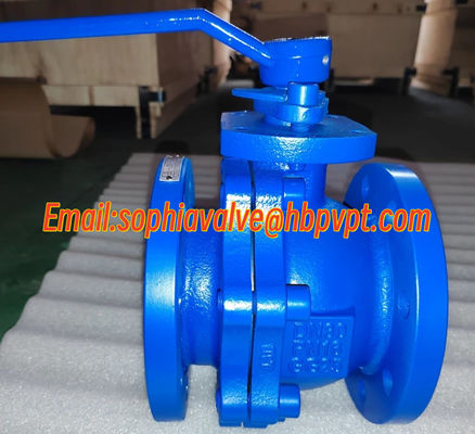 DIN3357 DN40 PN16 GG25 cast iron flanged ball valve