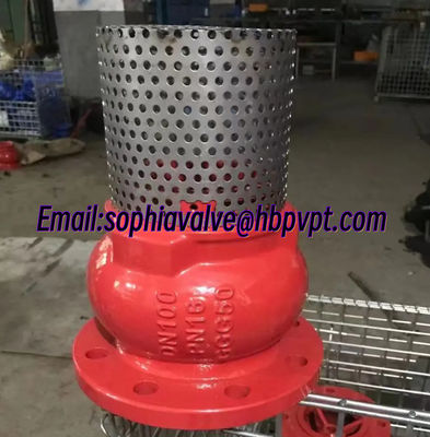 DN100 PN16 GGG50 ductile iron foot valve supplier