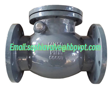 DIN PN16 metal seal flanged swing check valve