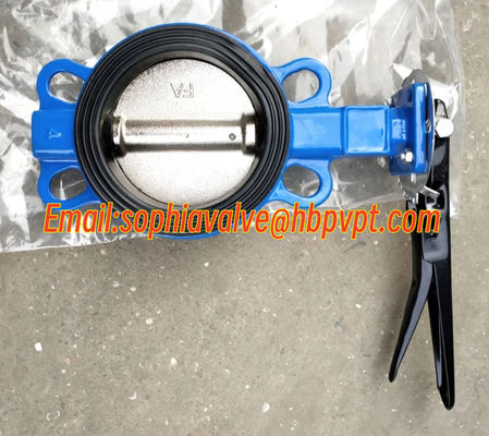 DIN resilient seal cast iron PN10/16 butterfly valve