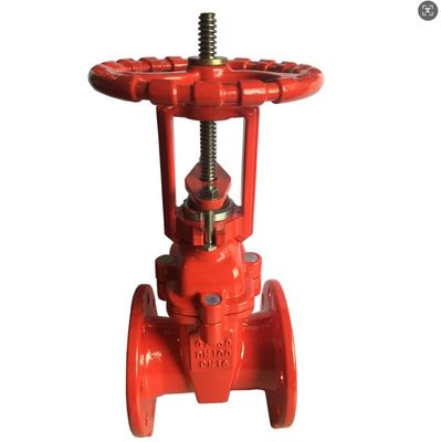 DIN rising stem PN16 resilient seal gate valve