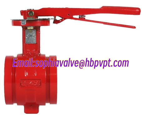 D81X ductile iron butterfly valve handle operated