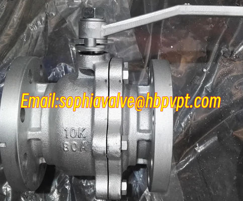 JIS B2031 FC200 cast iron PTFE seal ball valve exporter from China