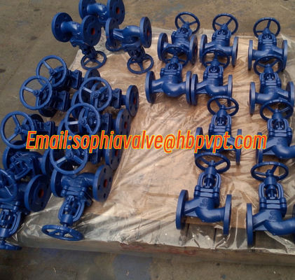 GG25 PN16 DIN 3356 bellows globe valve with competitive prices made in China