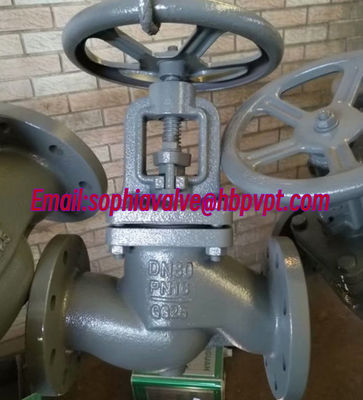 WJ41H DIN cast iron bellows globe valve PN10/16