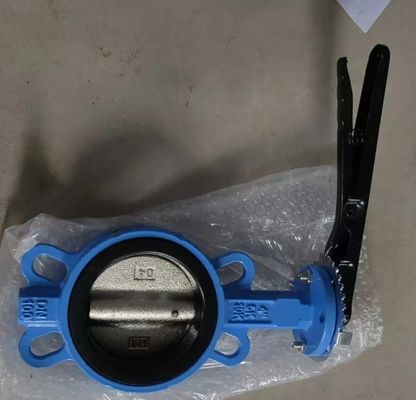 D71X DN100 5K 10K resilient seal cast iron wafer type butterfly valve