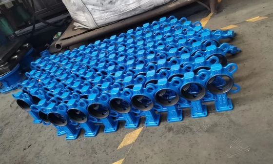 D71X DN100 5K 10K resilient seal cast iron wafer type butterfly valve