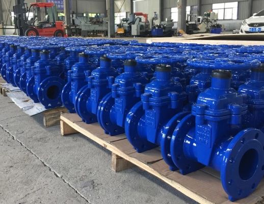 cast iron GGG50 F4 Non-rising stem resilient seal gate valve