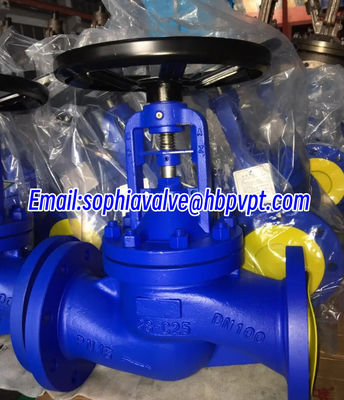 DN50 DN100 DN200 GS-C25 PN16 PN40 bellows globe valve with blue color