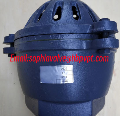 4 INCH GG20 BS21 PN16 cast iron foot valve factory