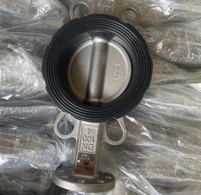 CF8/CF8M Stainless steel ANSI wafer butterfly valve with resilient seal