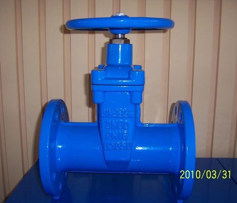 DIN F5 Z45X NON-RISING stem flanged resilient seal gate valve