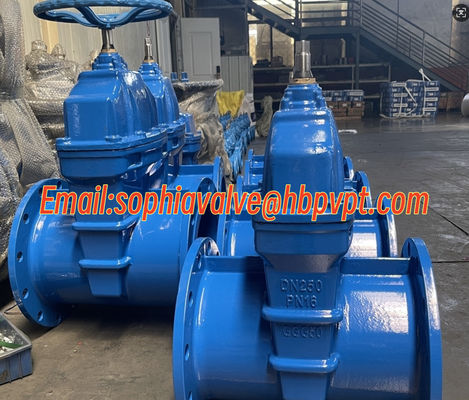 DN250 PN16 GGG50 cast iron gate valve