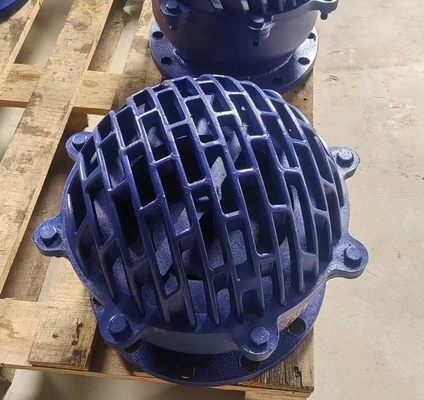 resilient seal ductile iron flanged foot valve blue color from China