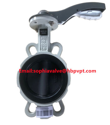 DIN PN16 cast iron butterfly valve