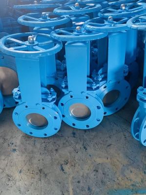 DN250 PN16 WCB cast steel knife gate valve