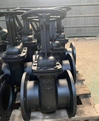 Z44T Gost Py10 cast iron metal seal gate valve with black color