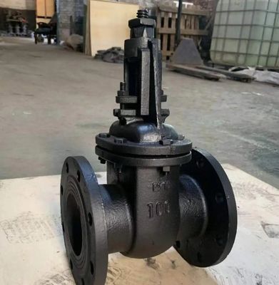 Z44T Gost Py10 cast iron metal seal gate valve with black color