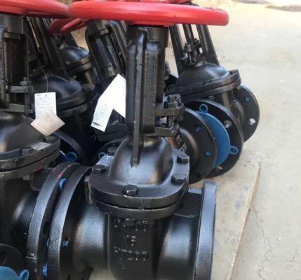 Z44T Gost Py10 cast iron metal seal gate valve with black color