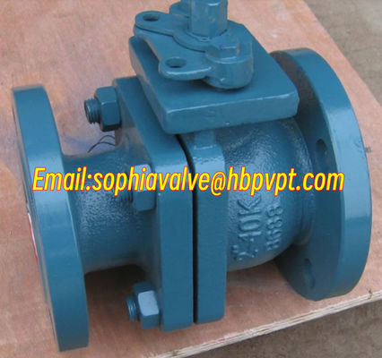 JIS B2031 FC200 cast iron PTFE seal ball valve exporter from China