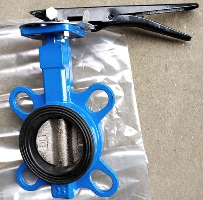 D71X DN100 5K 10K resilient seal cast iron wafer type butterfly valve